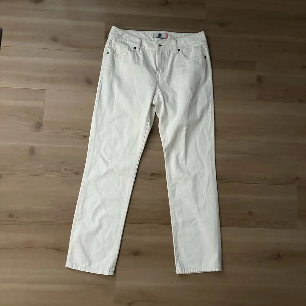 CAbi Women's Cream Boyfriend Jeans - Picture 3 of 4